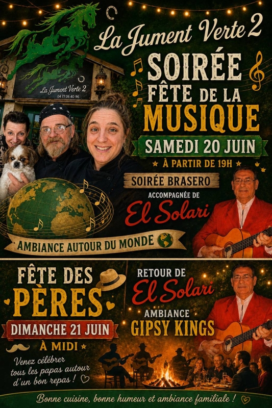 évènements - La Jument Verte 2 - restaurant UNIEUX - meilleur restaurant UNIEUX